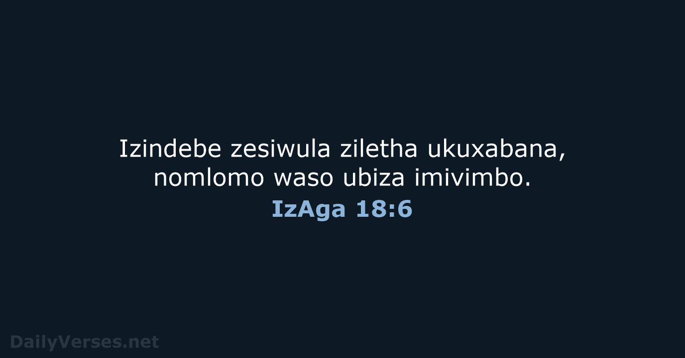 IzAga 18:6 - ZUL59