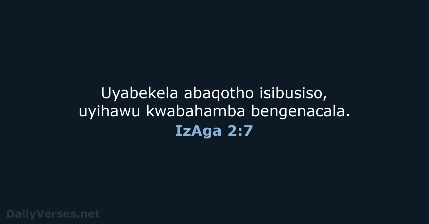 IzAga 2:7 - ZUL59