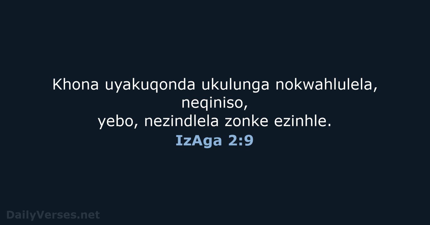 IzAga 2:9 - ZUL59