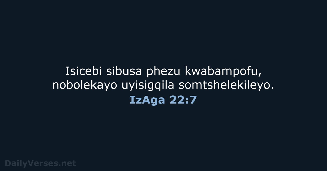 IzAga 22:7 - ZUL59