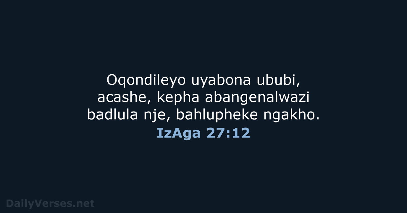 IzAga 27:12 - ZUL59