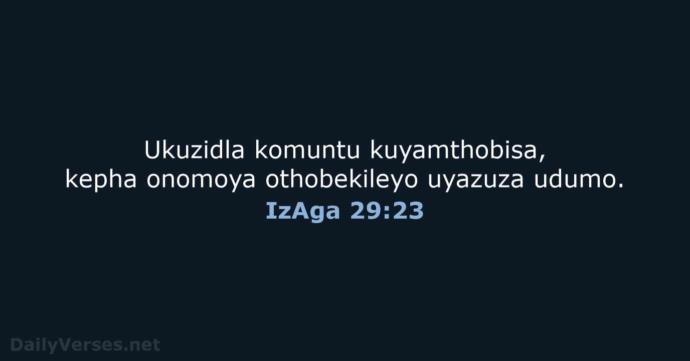 IzAga 29:23 - ZUL59