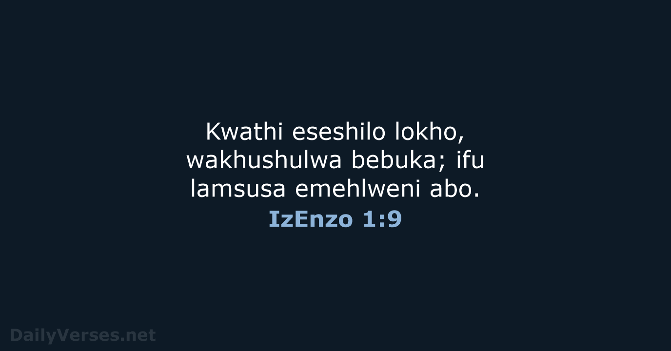 IzEnzo 1:9 - ZUL59