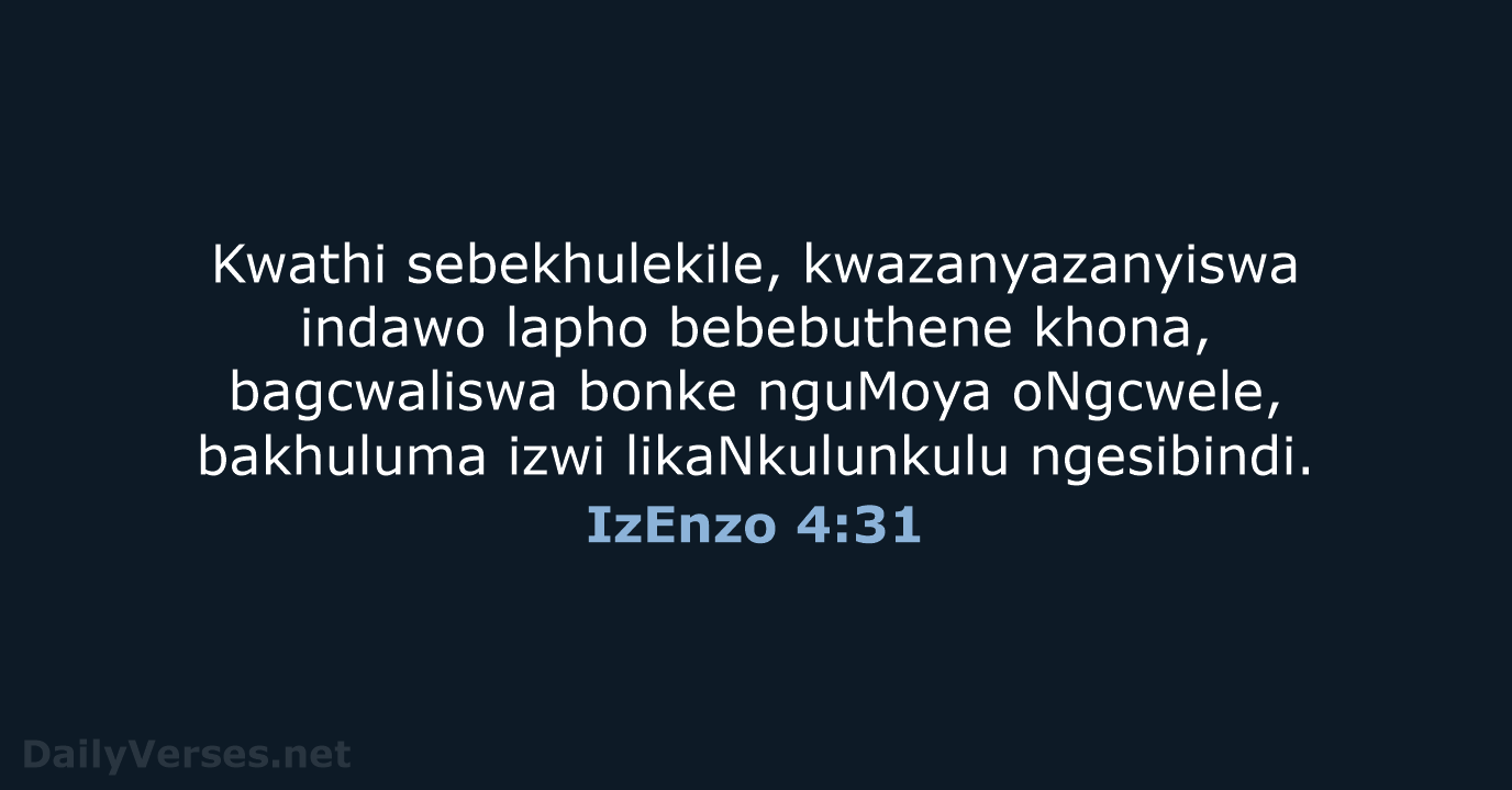 IzEnzo 4:31 - ZUL59