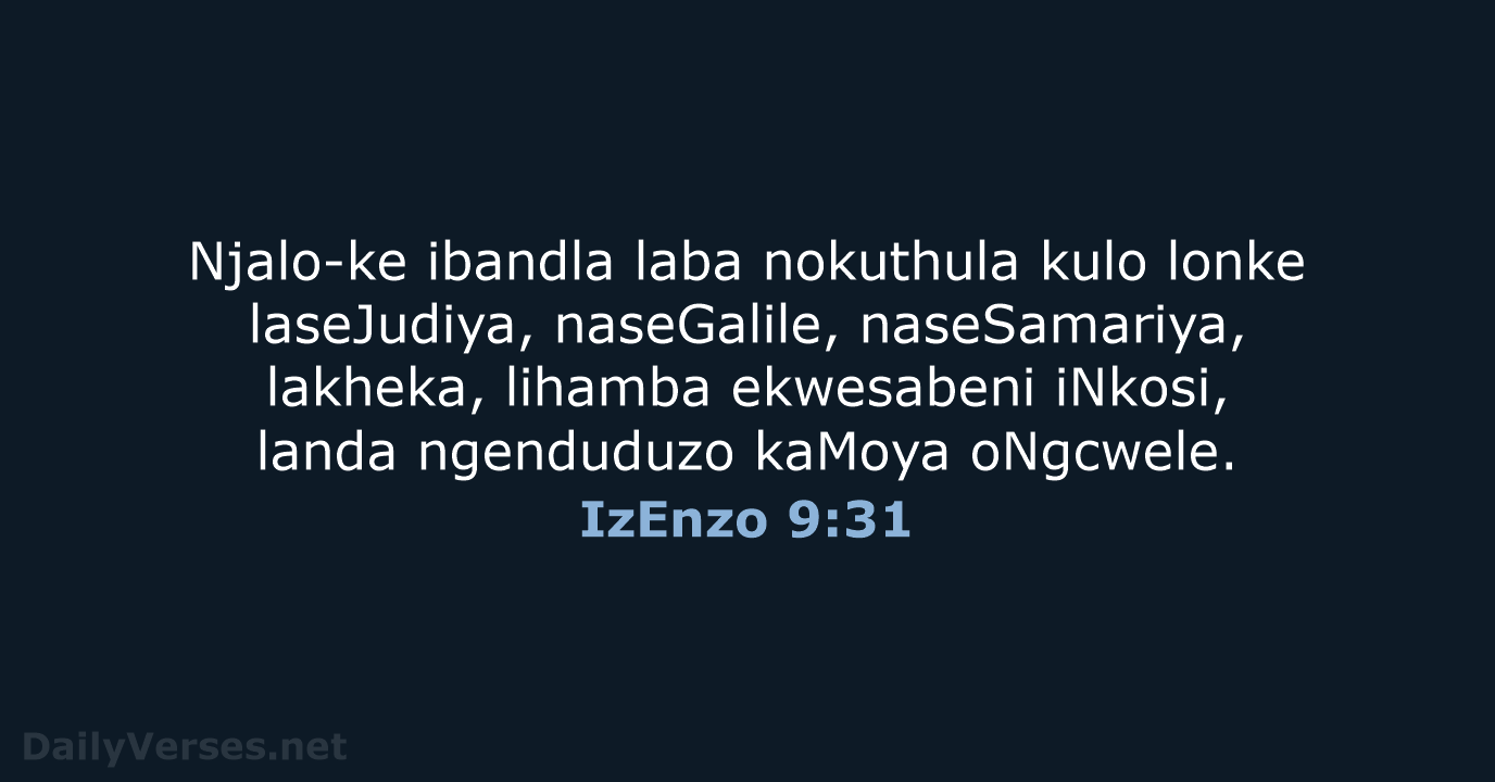 IzEnzo 9:31 - ZUL59