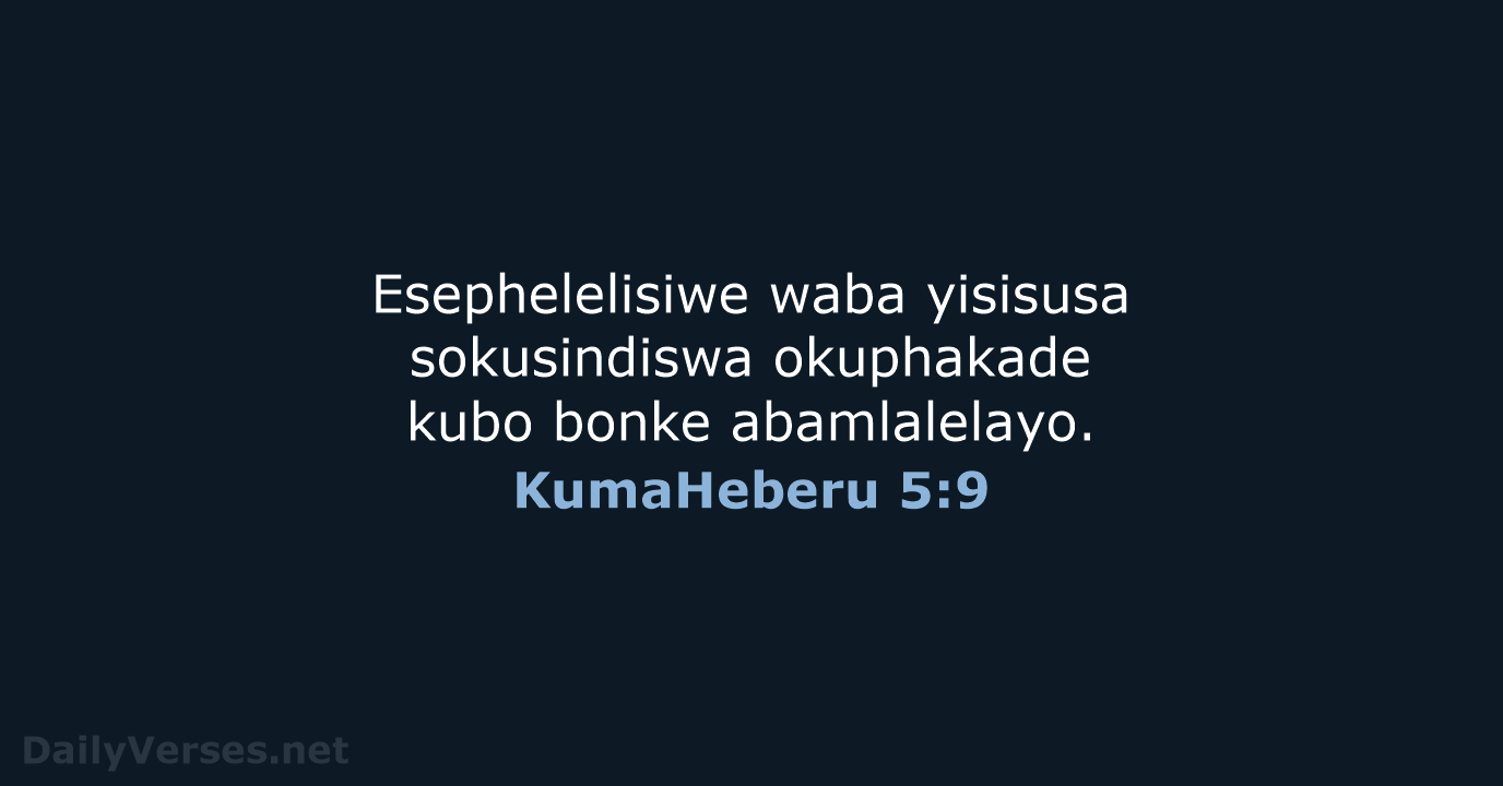 KumaHeberu 5:9 - ZUL59