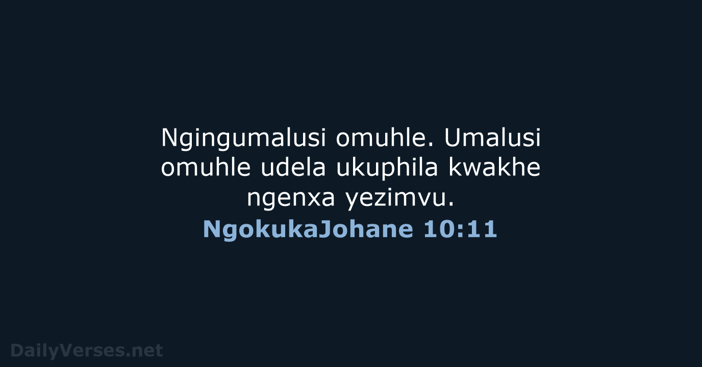 NgokukaJohane 10:11 - ZUL59