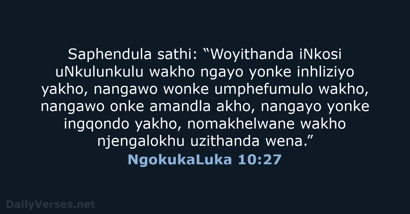 NgokukaLuka 10:27 - ZUL59