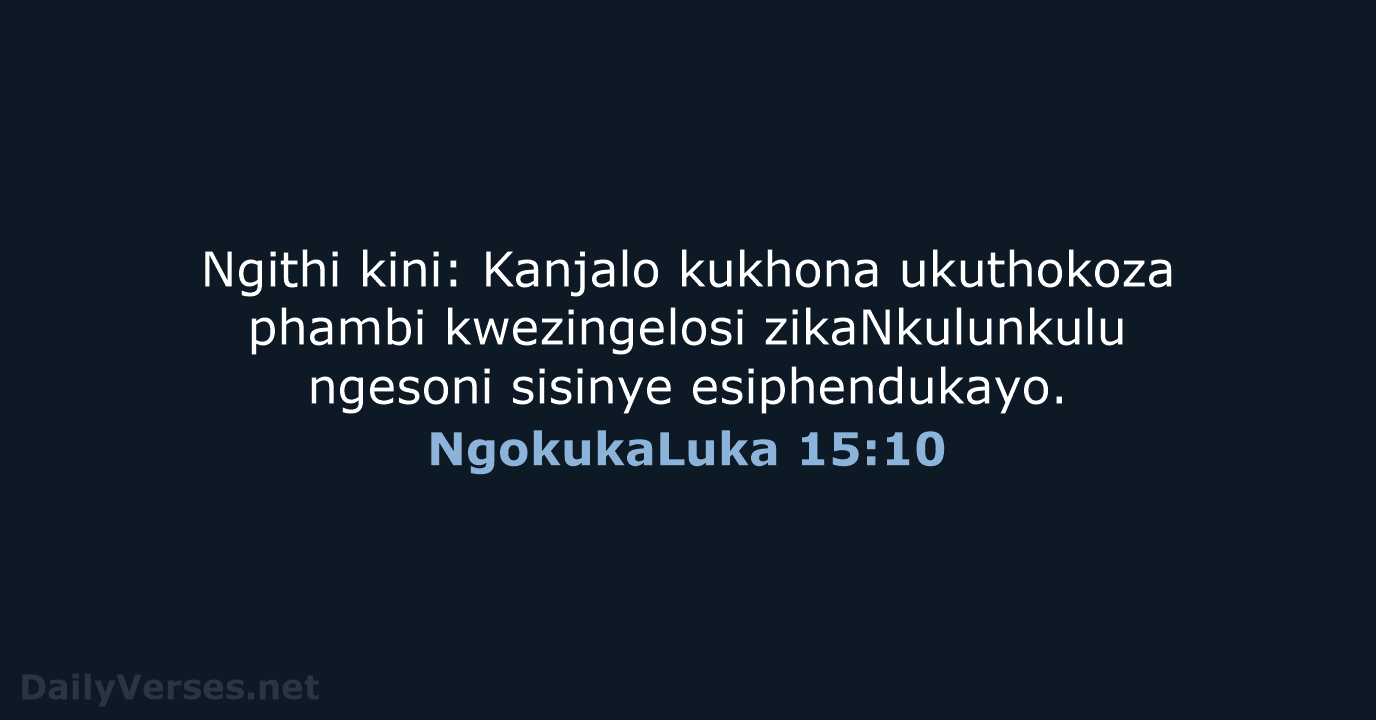 NgokukaLuka 15:10 - ZUL59