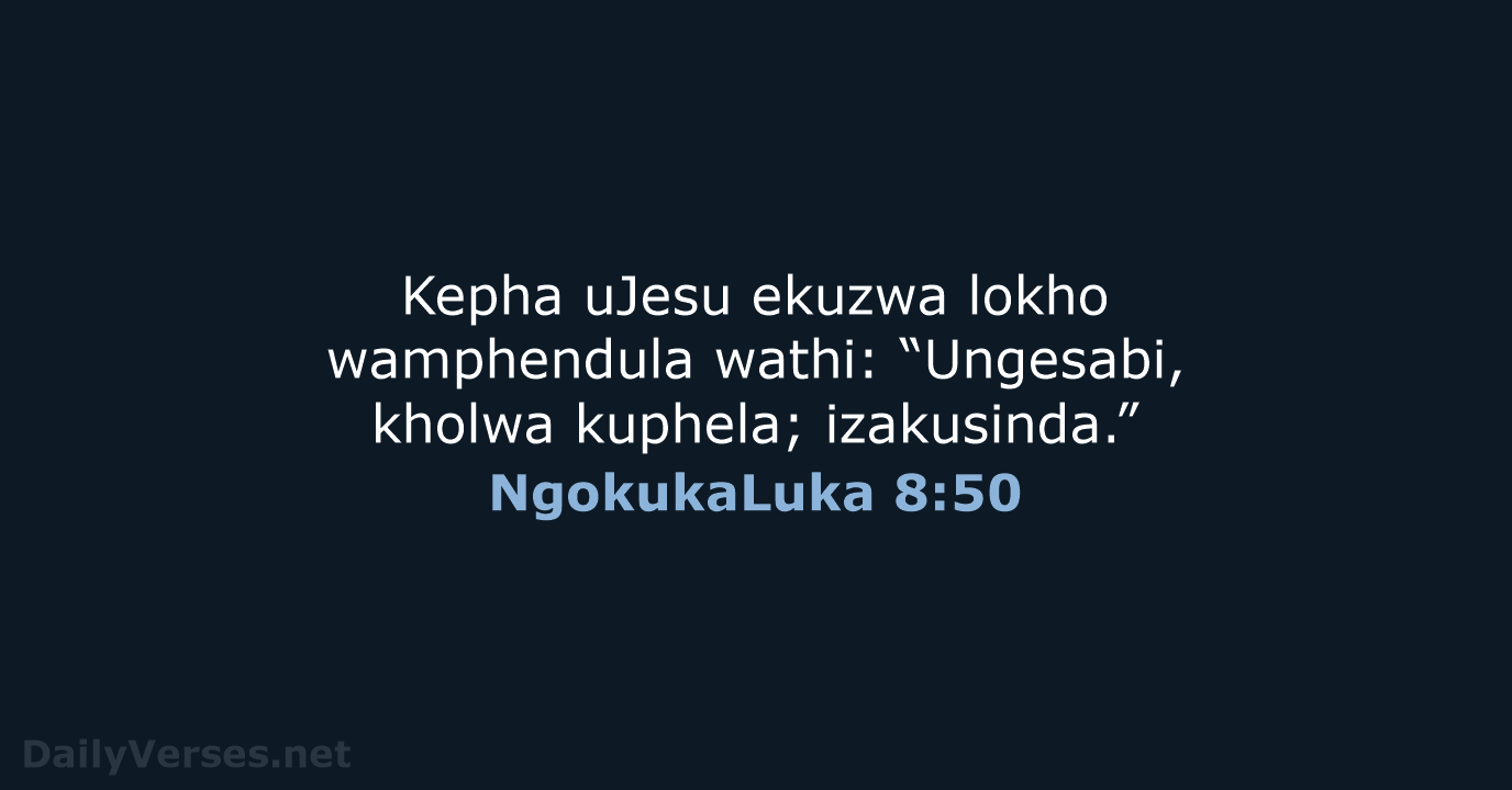 NgokukaLuka 8:50 - ZUL59