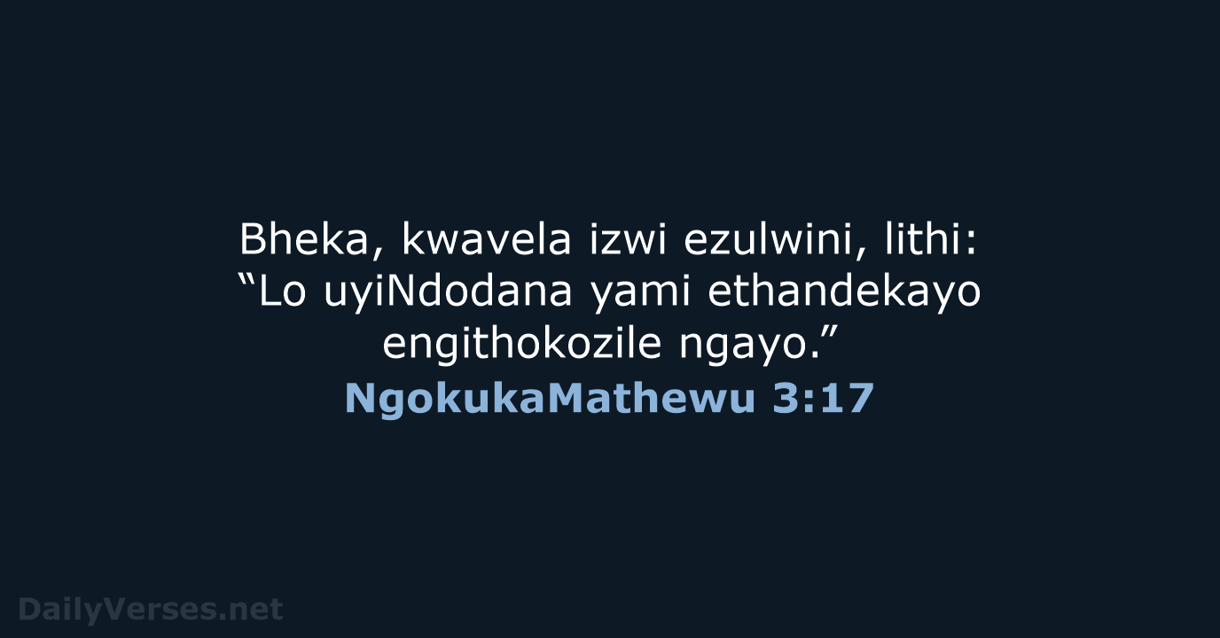 NgokukaMathewu 3:17 - ZUL59