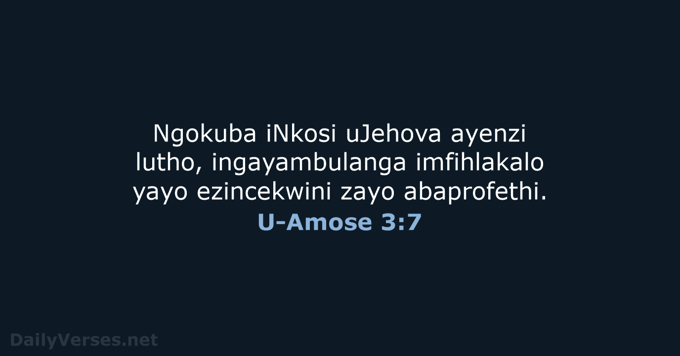 U-Amose 3:7 - ZUL59