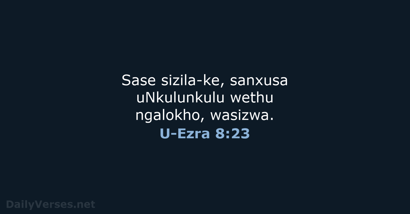 U-Ezra 8:23 - ZUL59