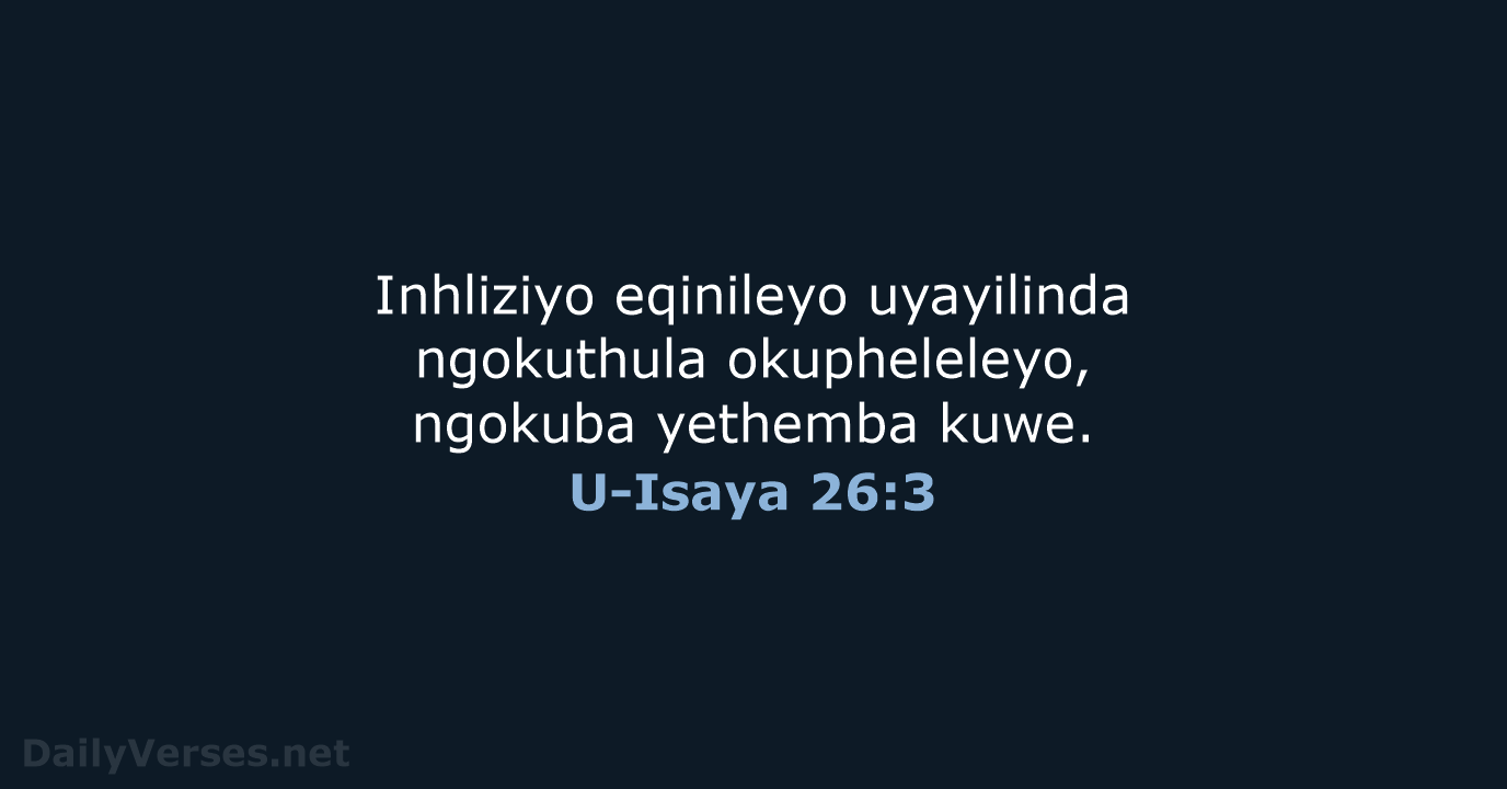 U-Isaya 26:3 - ZUL59