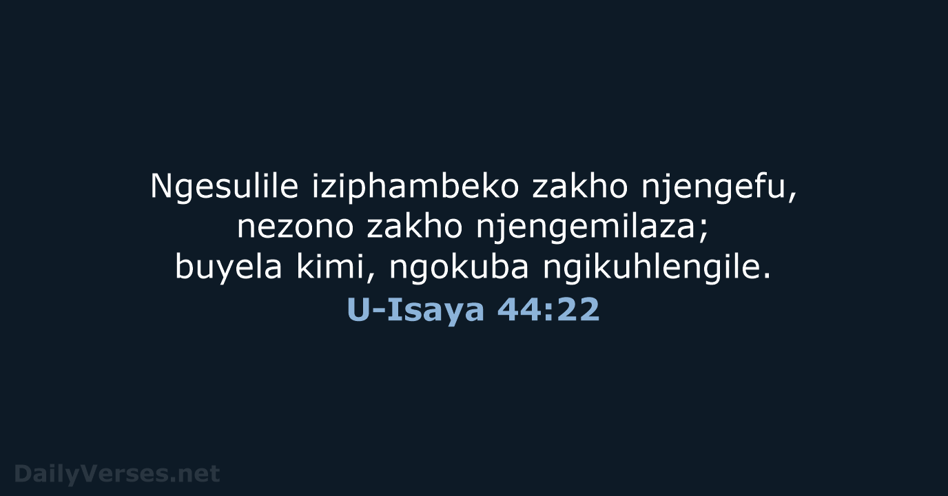 U-Isaya 44:22 - ZUL59