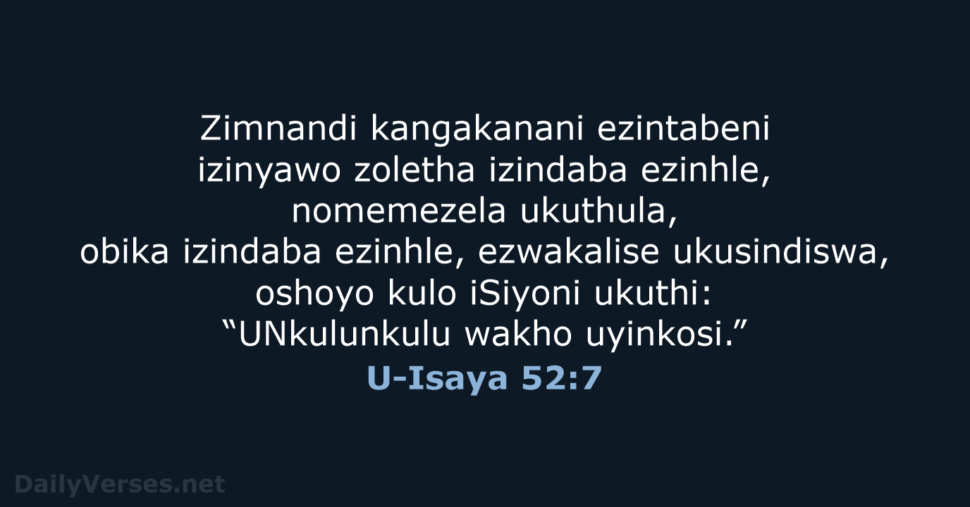 U-Isaya 52:7 - ZUL59