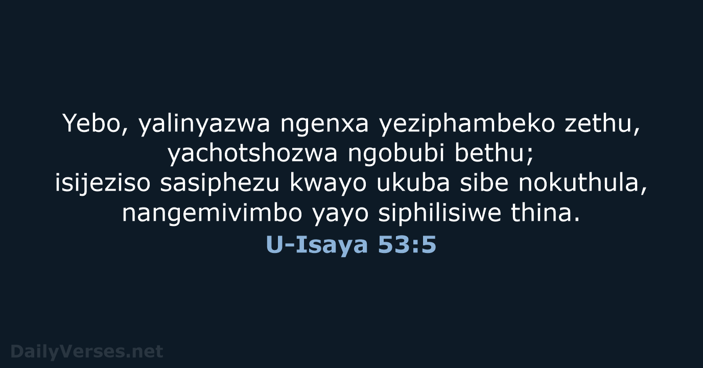 U-Isaya 53:5 - ZUL59