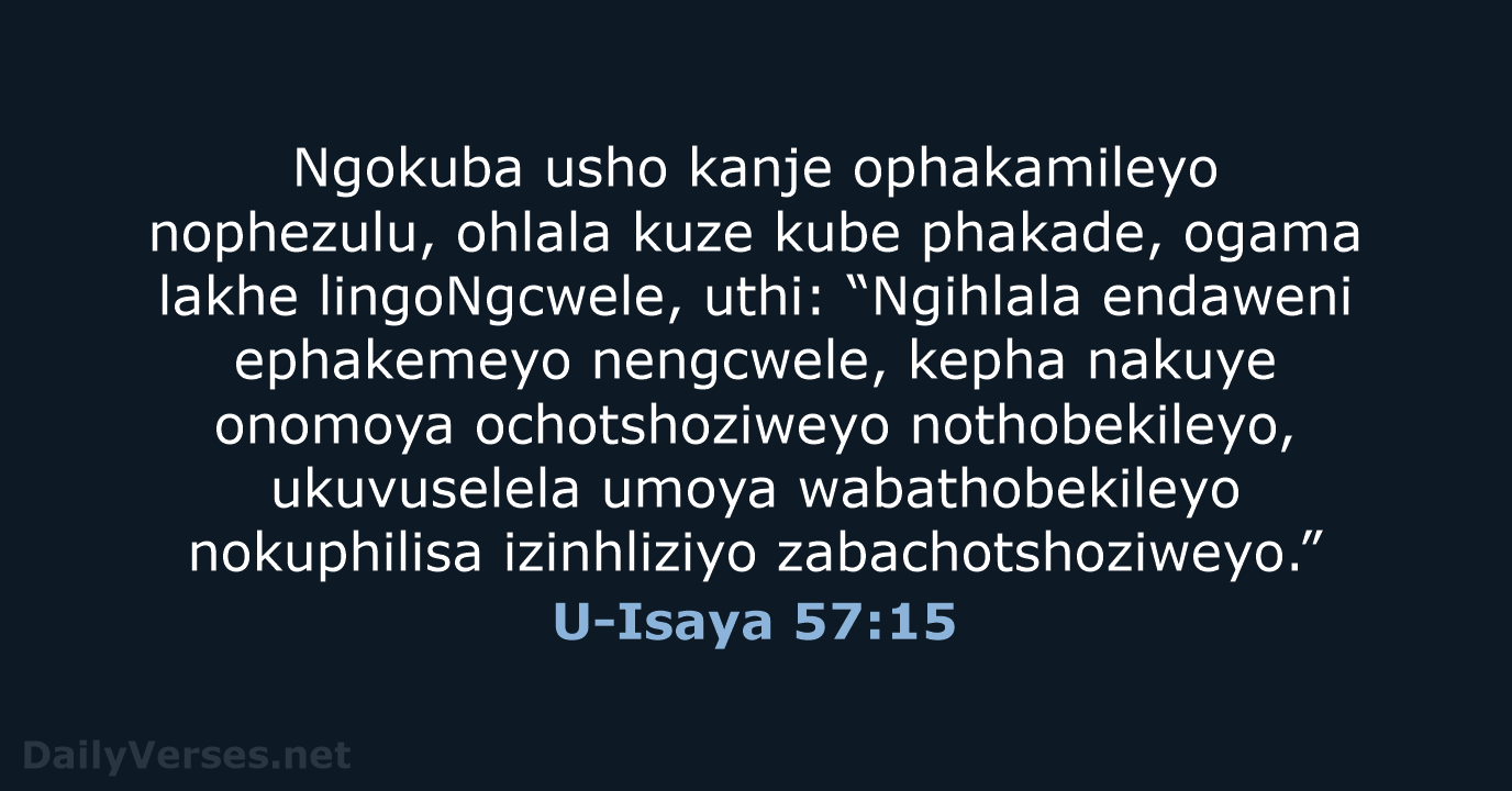 U-Isaya 57:15 - ZUL59