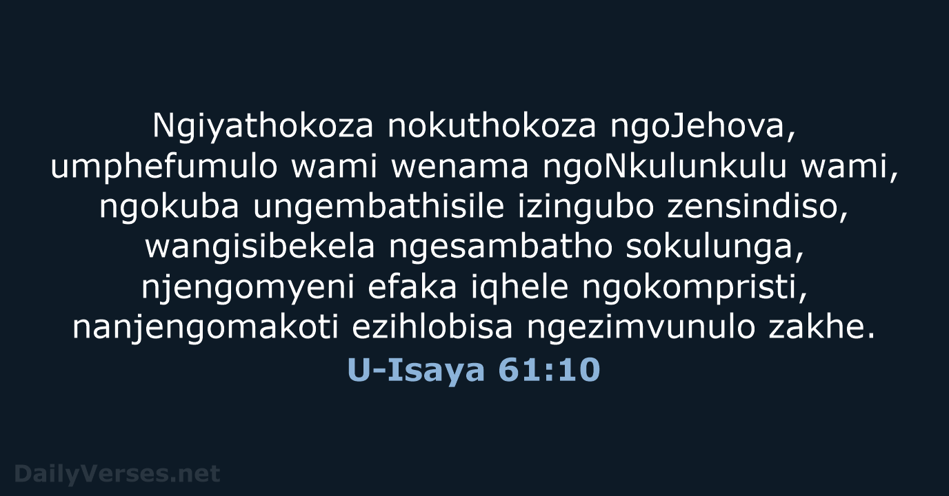 U-Isaya 61:10 - ZUL59