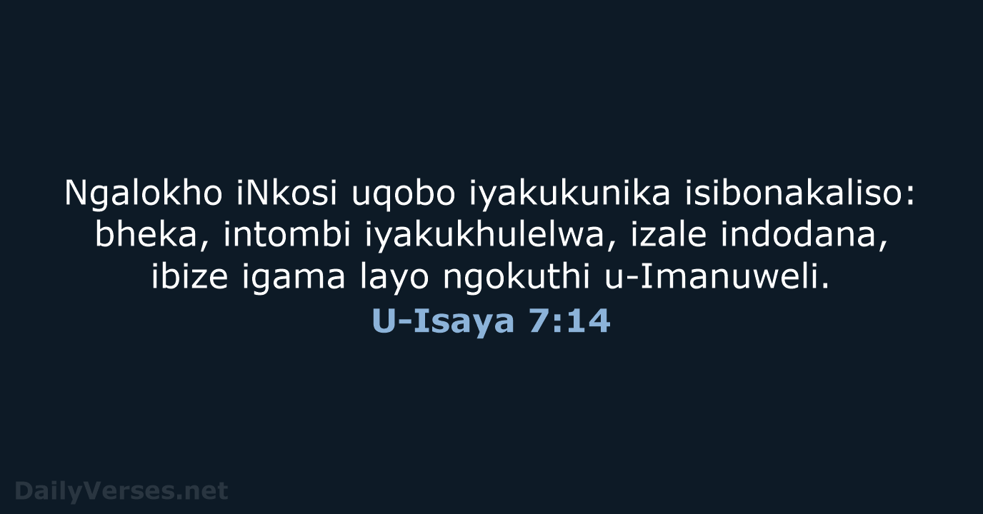 U-Isaya 7:14 - ZUL59