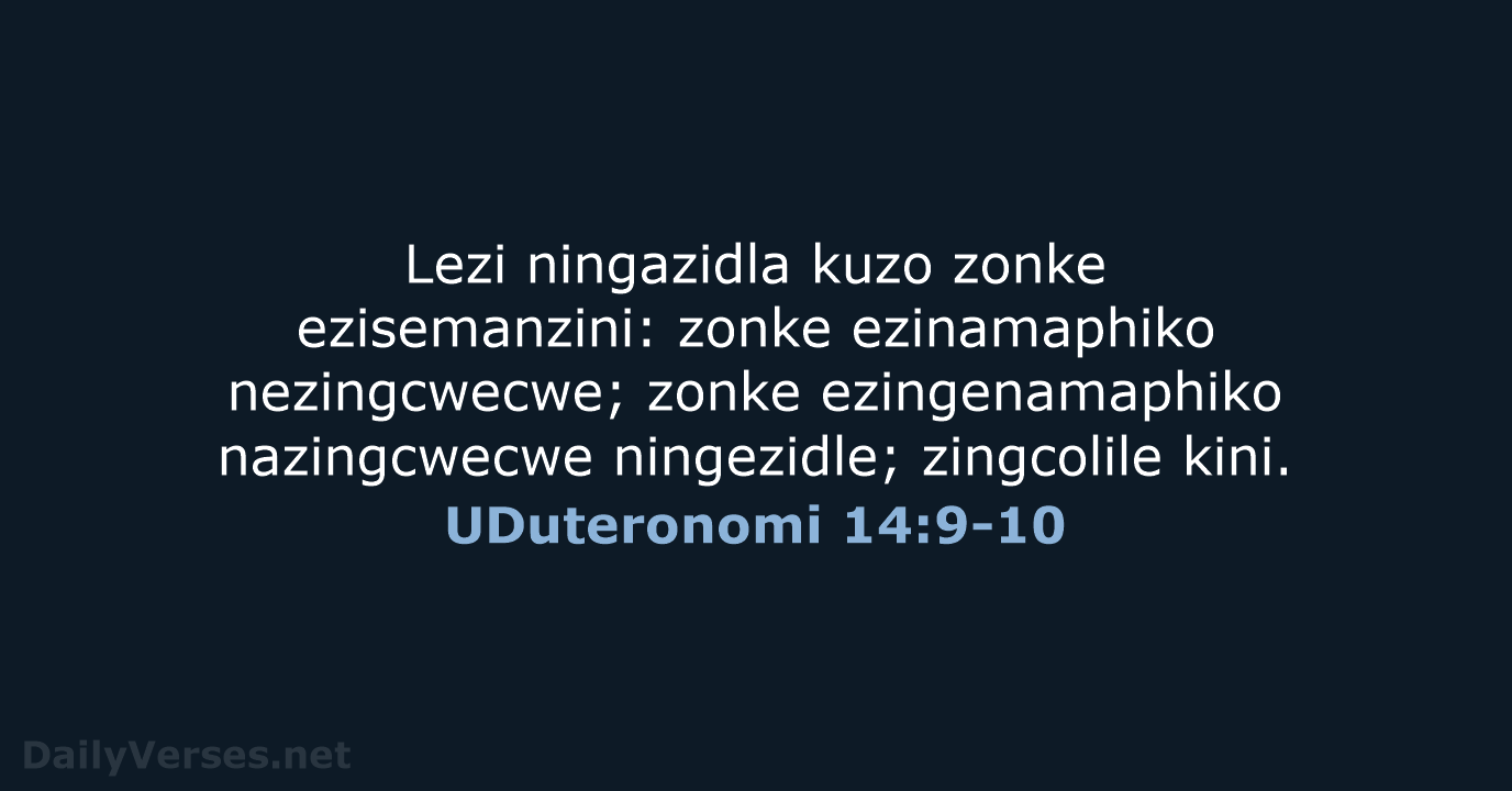 UDuteronomi 14:9-10 - ZUL59