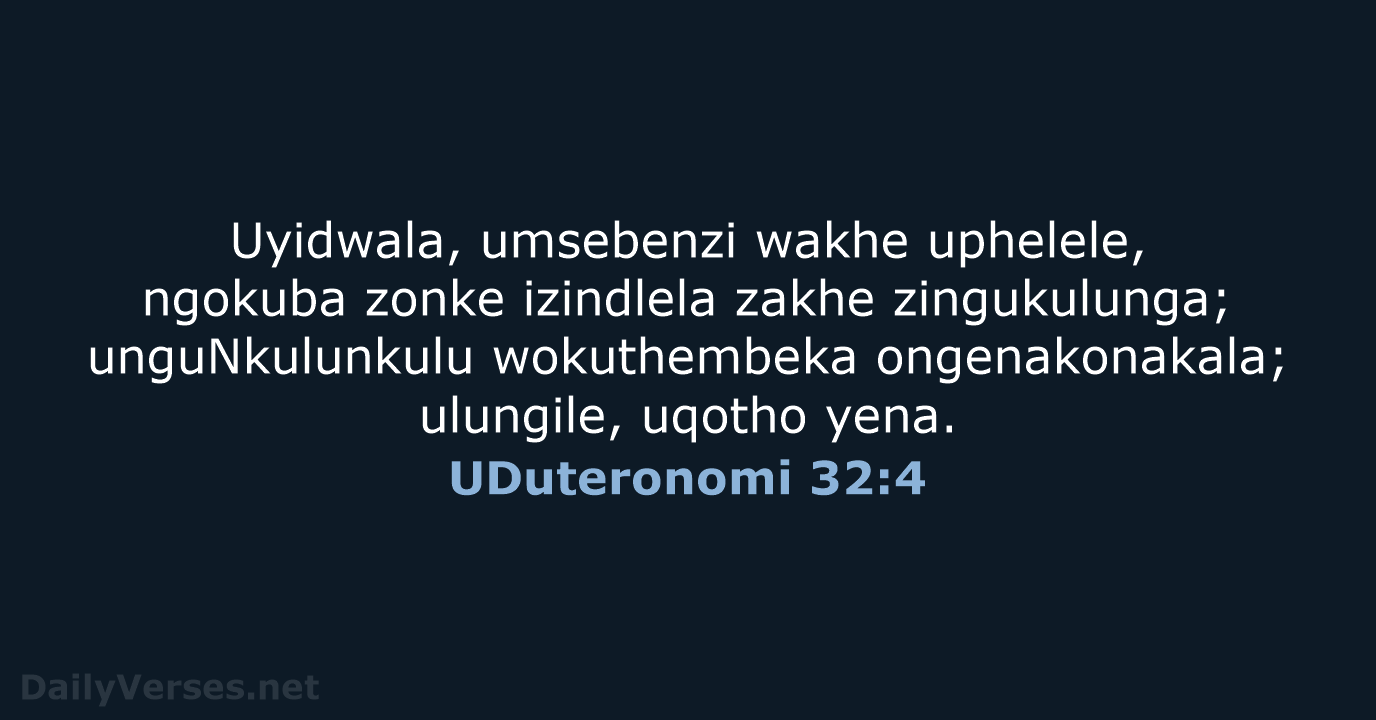 UDuteronomi 32:4 - ZUL59