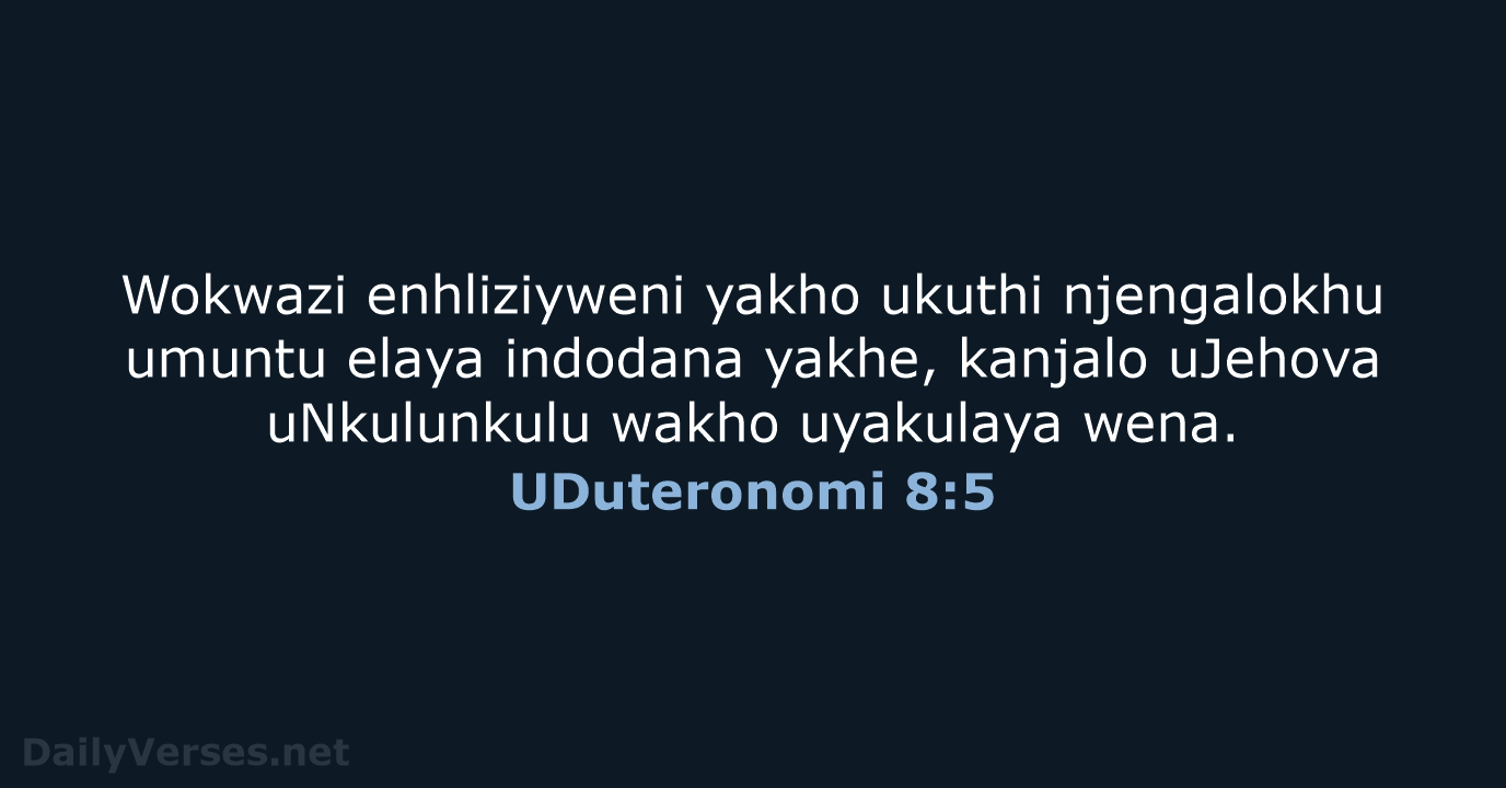 UDuteronomi 8:5 - ZUL59