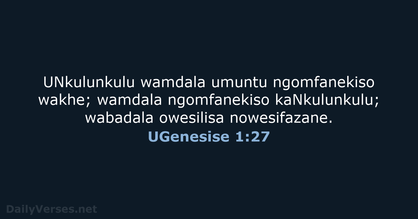 UGenesise 1:27 - ZUL59