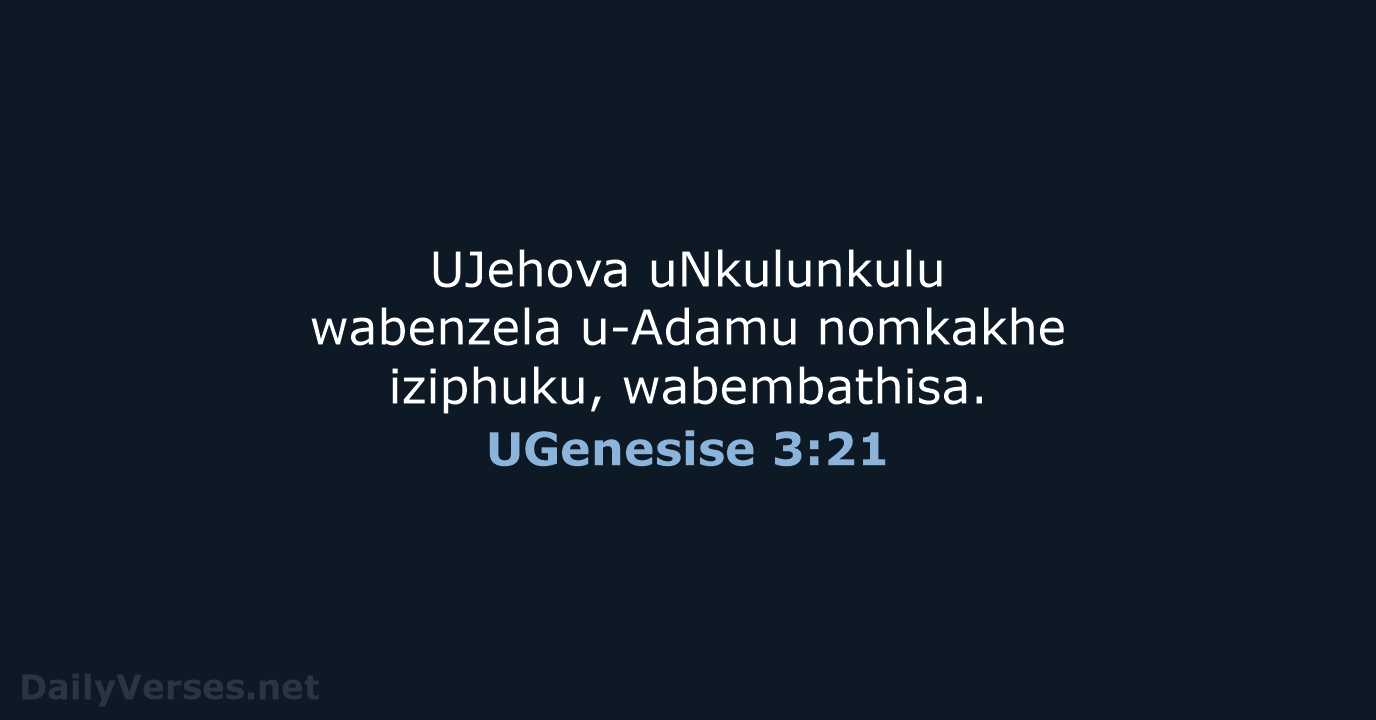 UGenesise 3:21 - ZUL59