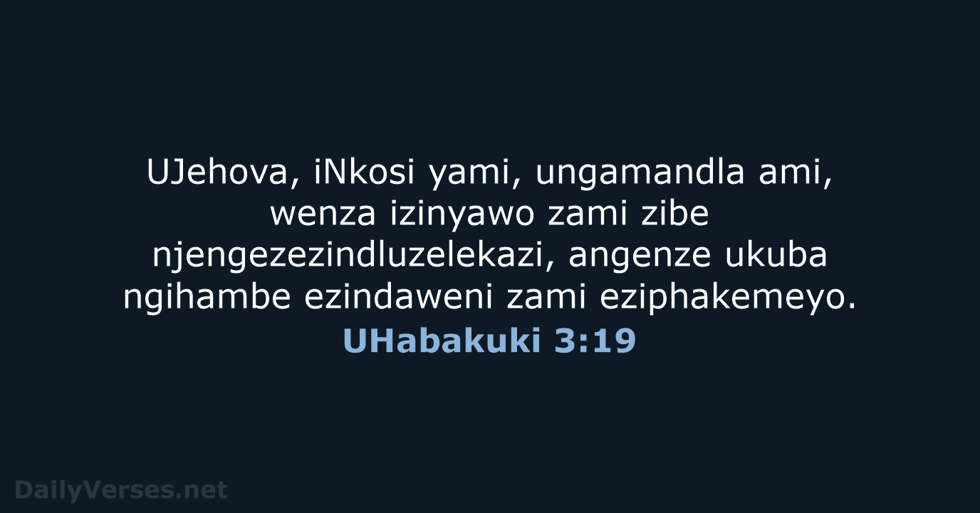UHabakuki 3:19 - ZUL59