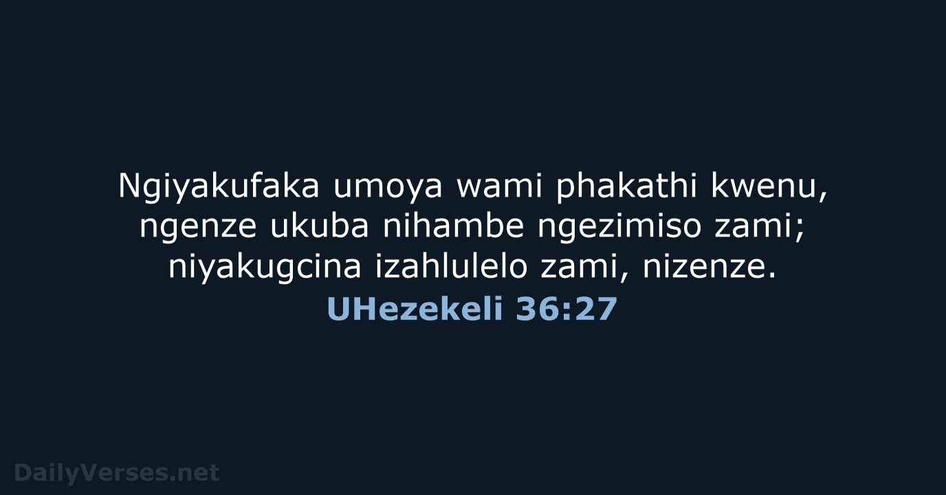 UHezekeli 36:27 - ZUL59