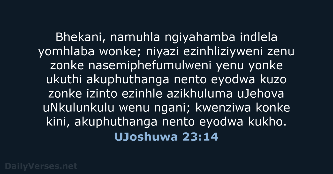 UJoshuwa 23:14 - ZUL59
