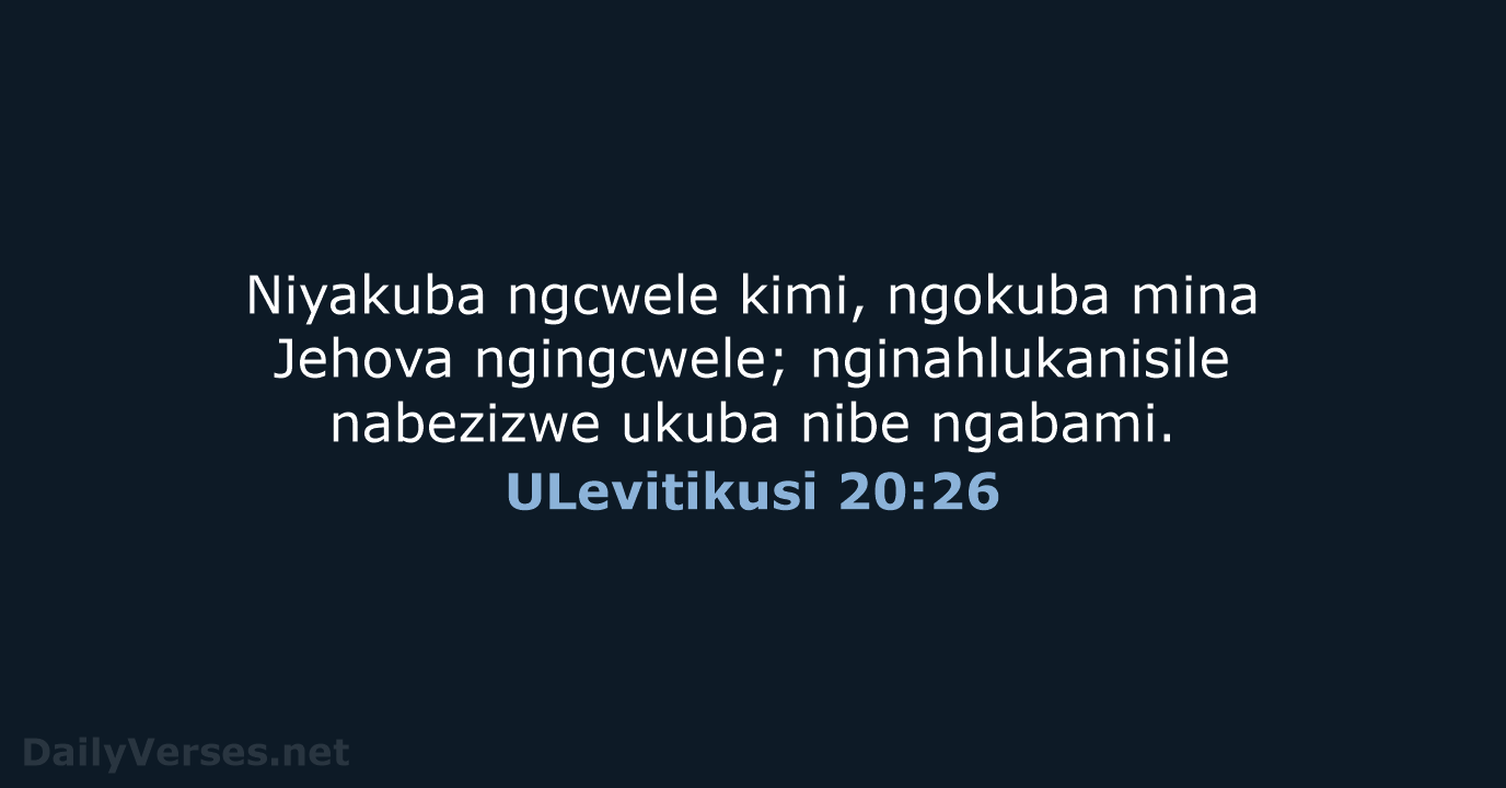 ULevitikusi 20:26 - ZUL59