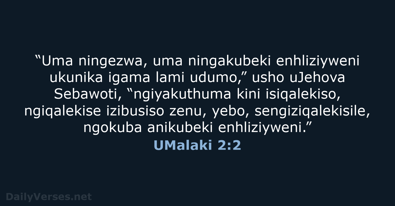 UMalaki 2:2 - ZUL59