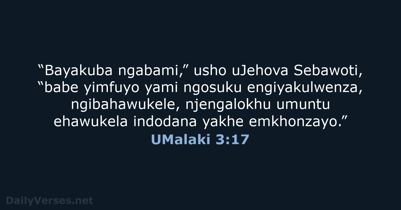 UMalaki 3:17 - ZUL59