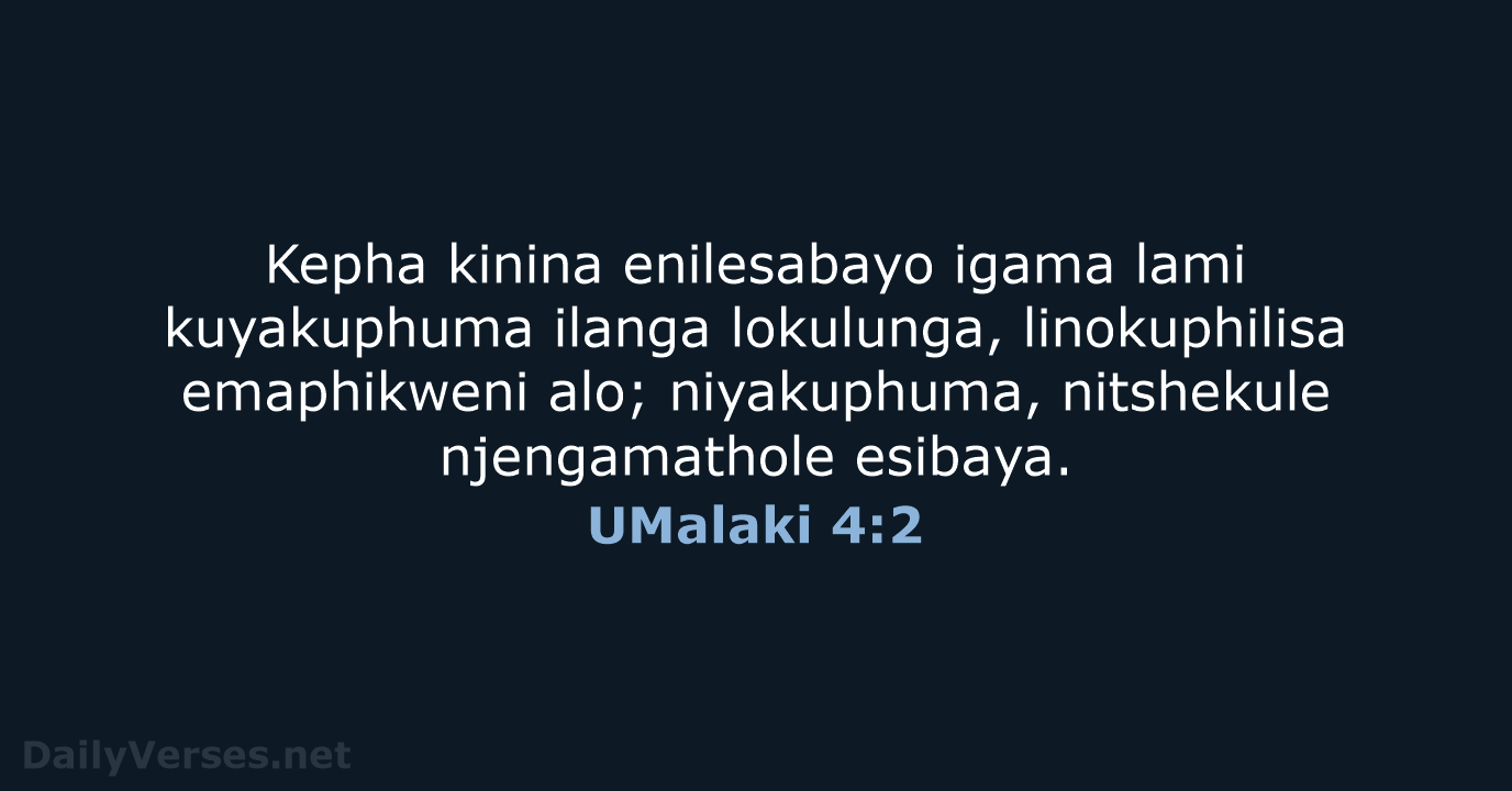 UMalaki 4:2 - ZUL59