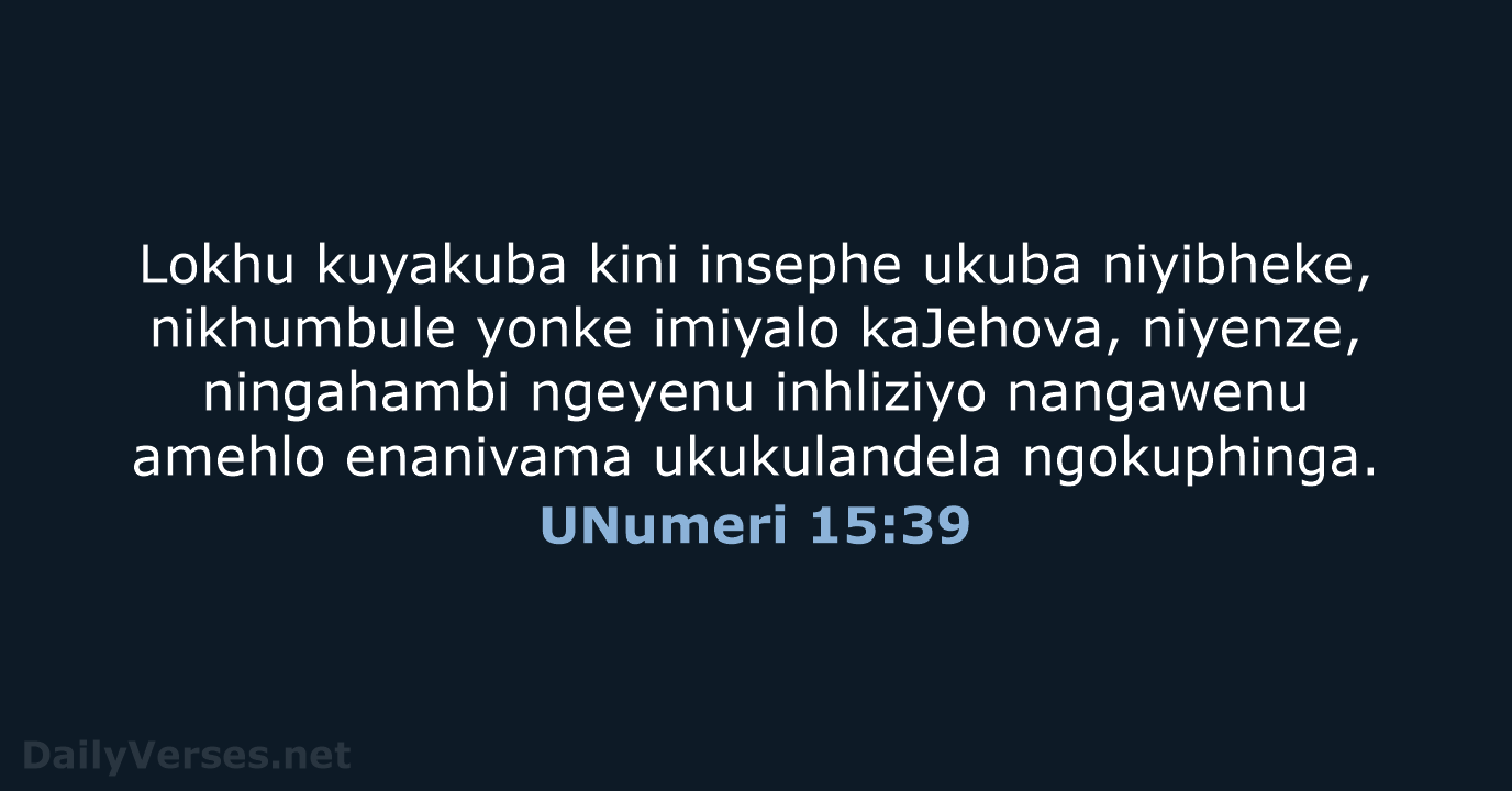 UNumeri 15:39 - ZUL59