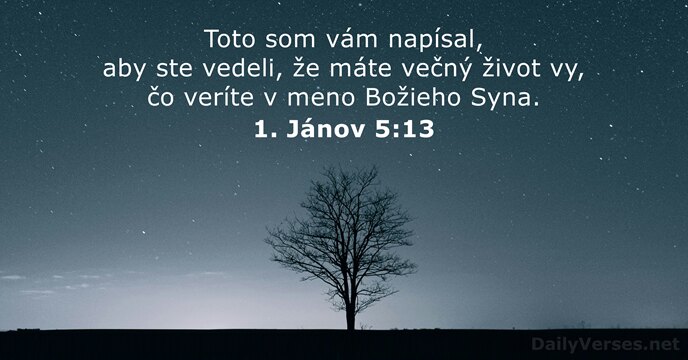 1. Jánov 5:13