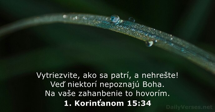 1. Korinťanom 15:34