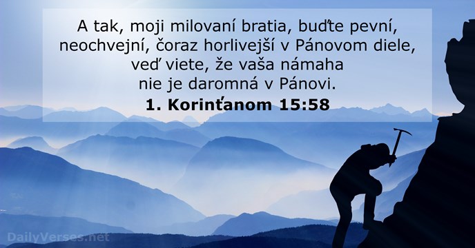 1. Korinťanom 15:58