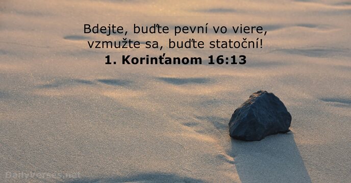 1. Korinťanom 16:13