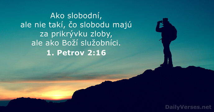 1. Petrov 2:16