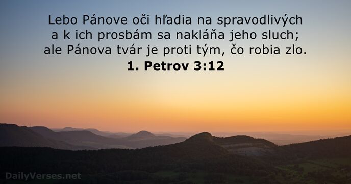 1. Petrov 3:12