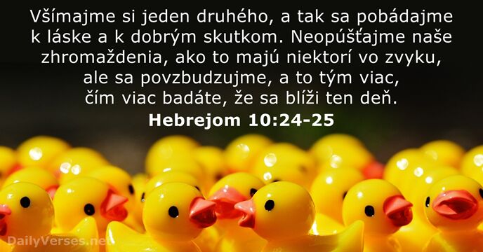 Hebrejom 10:24-25