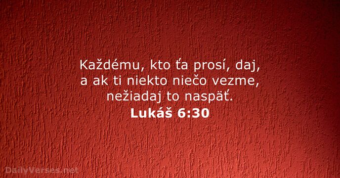 Lukáš 6:30