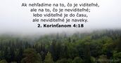 2. Korinťanom 4:18