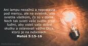 Matúš 5:15-16
