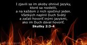 Skutky 2:3-4