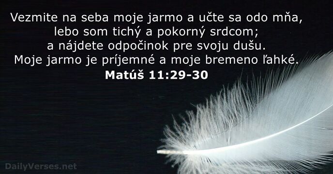 Matúš 11:29-30
