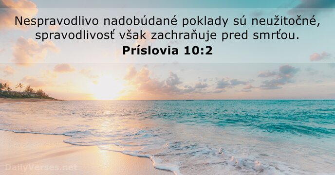 Príslovia 10:2